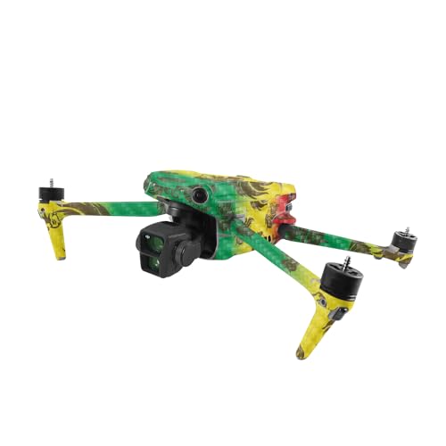 Image of MightySkins Carbon Fiber Skin Compatible with DJI Air 3 - Rasta Lion | Protective, Durable Textured Carbon Fiber Finish | Easy to Apply