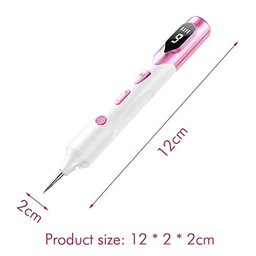 Aravli Laser Freckle Spot Dot Mole Remover for Face Beauty Equipment Tattoo Plasma Mole Removal Pen Tool Machine for Women (Pink) - Image 2