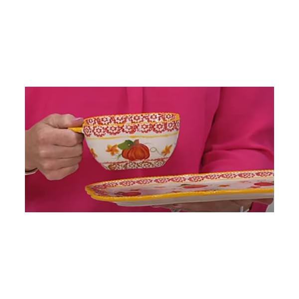 Temptations Ovenware 4 pc Sculpted Soup & Sandwich Set 2 Bowls & 2