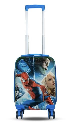 Image of ADSON Abs Kids Trolley 360 Rotating Luggage 360 Degree Wheels Non-Breakable 16 Inch Kids Hardsided Suitcase with 4 Wheels, 360 Degree Wheel Travel Trolley Bag (Design 17)