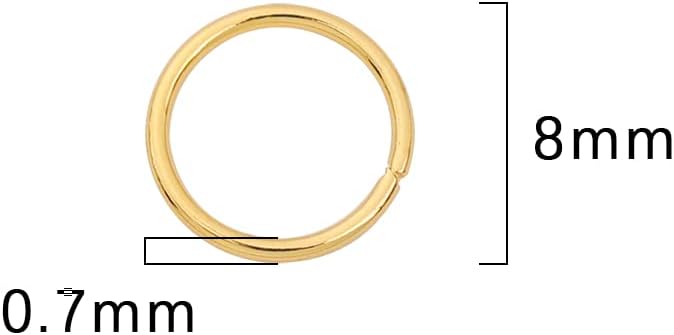 18K Gold Plated Jump Rings Non Tarnish 8mm 300pcs for Jewelry Making Findings - Image 2