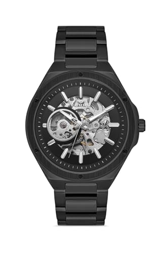 Image of Ferro Designed in Italy Acqua Analog Black Round Dial Men's Watch - FM31443A-G