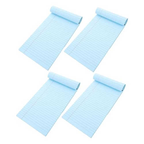TIDTALEO 4個 リーガルパッド仕様ポータブル便箋ノート滑らか筆記可能切り取り式冊学生 オフィス 旅行用メモ帳