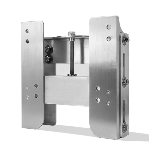 BARTOO 4 Set Back Jack Plate Manual Power Lift Transom Adjustable Jack Plate for Outboard Boat Motor Upgrade Manual Jack Plate