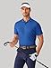 PINSPARK Polo Shirts for Men Short Sleeve Performance Quick Dry Golf T Shirt Moisture Wicking Casual Workout Deep Blue