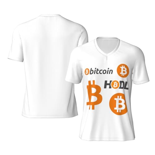 Bitcoin Logo HODL BTC Crypto Cryptocurrency Men's Football Jersey Sleeveless Shirts for Men