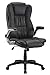 IntimaTe WM Heart Fauteuil de Bureau en Similicuir, Chaise de Bureau Ergonomique, Accoudoirs Pliables, Grand Assis Rembourré, Hauteur Réglable, Noir