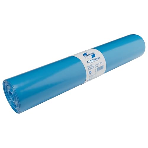 Bolsas de residuos deiss de 0,06 mm de grosor con fuelles laterales reforzados color azul