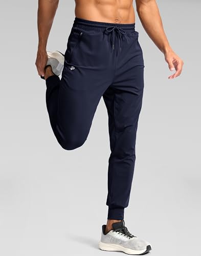 Image of Pudolla Men's Lightweight Jogger with Pockets 4-Way Stretch Sweatpants Workout Runing Athletic Track Pants