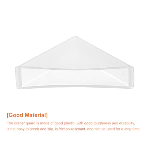 Image of uxcell 8Pcs Plastic Corner Protectors 10x50mm Right Angle Shape Glass Corner Guards Cushion for Corner Protection of Glass, Mirror, Tile, White