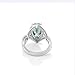 Dsnyu White Gold Fashion Rings for Women, Eternity Ring 9K White Gold Infinity Band with Teardrop Green Moissanite 2ct for Wife Fiancée Size 5.5