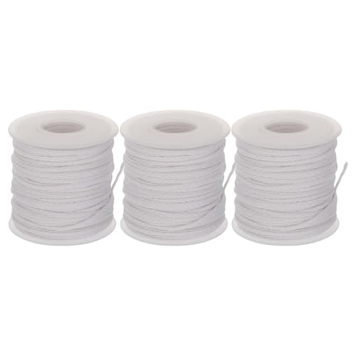 3 rollos de mechas de algodón trenzado para velas DIY