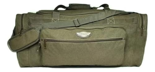 Mala De Mão Viagem Espaçosa em Lona Resistente Gigante 70 Litros (Verde Militar)
