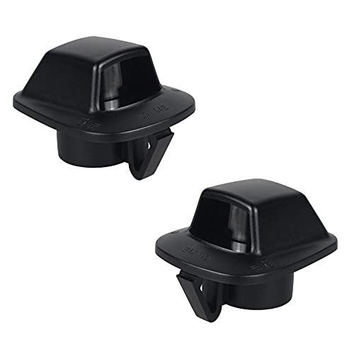 HERCOO LED License Plate lights Lamp Lens Cover Black Housing Compatible with Dodge Dakota 1997-2011, Pack of 2