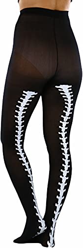Image of ToBeInStyle Women's Scary Skeleton Leg Bones Halloween Hosiery Tights & Thigh High Stockings