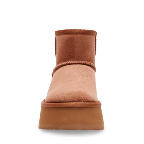 Steve Madden Steve Madden Women's Enchanting Ankle Platform Boot, Chesnut Suede, 6