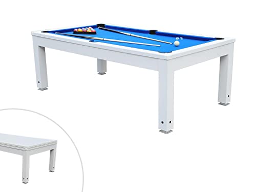 Vente-unique-Multifunktionstisch Billard & Esstisch höhenverstellbar - 207 x 114 x 79 cm - Snooker – Bild 4