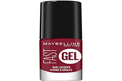 Maybelline Fast Gel Nail Lacquer Fuschsia Ecstasy 10 Long-Lasting Red Nail Polish 7ml