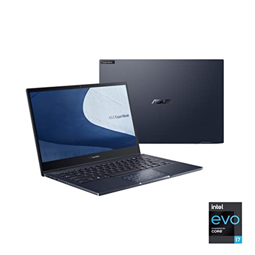 Image of ASUS ExpertBook B5 Thin & Light Flip Business Laptop, 14 inch FHD, Intel Core i7-1195G7, 1TB SSD, 32GB RAM, All Day Battery, Enterprise-Grade Video Conference, NumberPad, Win 11 Pro, B5402FEA-XS77T