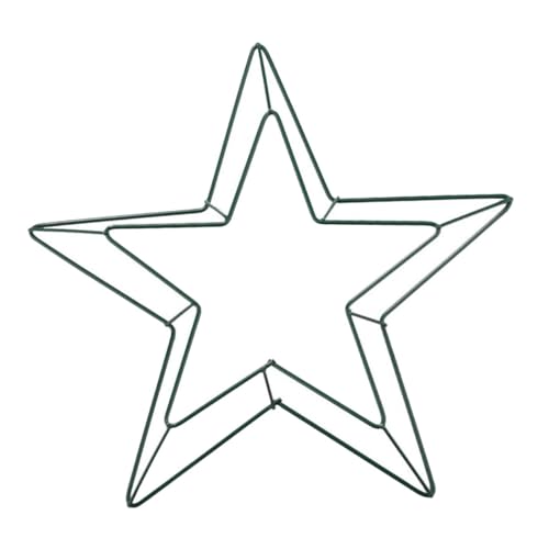 MOTHNUR Marco Metálico para Guirnalda en Forma de Estrella Pentagonal de 35 CM Estructura de Hierro para Manualidades Navideñas y Decoraciones de San Valentín Anillo Resistente para