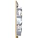 Univivi Over The Door Organizer, 5 Shelf Door Hanging Organizer Nursery Door Storage with 4 Large Compartments and 2 Small PVC Pockets 6 Side Pockets for Bathroom,Cosmetics and Nursery Baby Essential