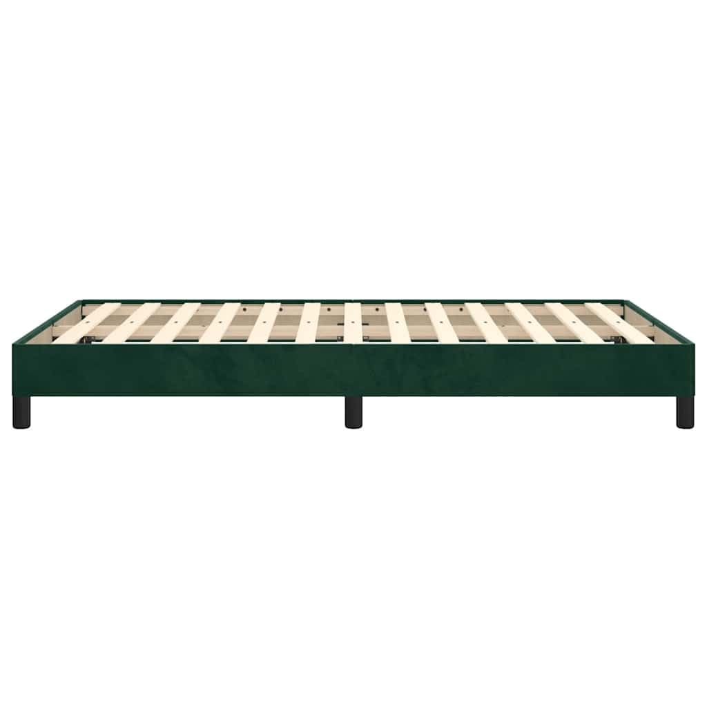 vidaXL Polsterbett, Bett Bettgestell mit Lattenrost, Schlafzimmerbett Doppelbett mit Stützbeinen, Bettrahmen Schlafzimmermöbel, Dunkelgrün 120x200cm Samt