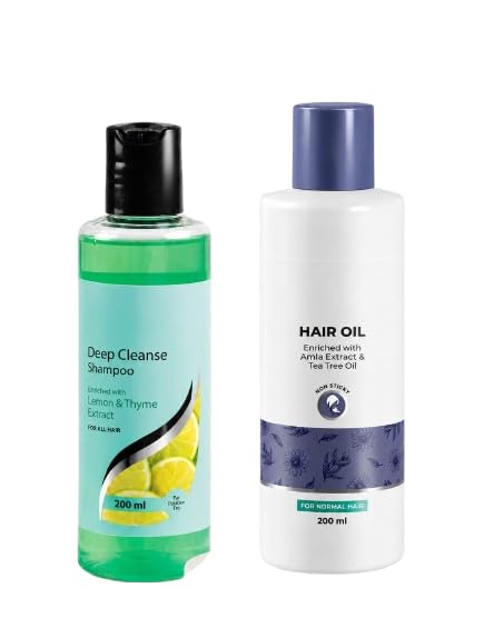 ASSURE Complete Hair Care Duo | Deep Cleanse Shampoo with Lemon & Thyme Extract + Herbal Hair Oil | Daily Hair Nourishment & Cleansing Routine-image-10