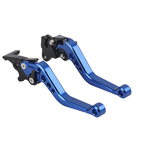 OUKENS Palanca de embrague de freno, 2 uds., manijas de dispositivo de freno de manillar de tambor de aleación ajustable de aluminio universal para motocicleta(Azul)
