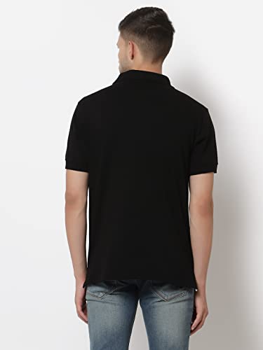 Image of UZARUS Men's Solid Cotton Regular Fit Polo T-Shirt