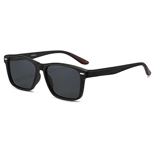 Image of ANRRI Gradient Polarized Sunglasses for Men Women Retro Square Sun Glasses with Spring Hinges