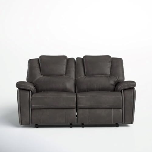 Image of Torque - Alfex 2 Seater Leatherette Manual Recliner | Recliner Sofa /Chair for Living Room, Bedroom, Office | 1 Year Warranty - Grey
