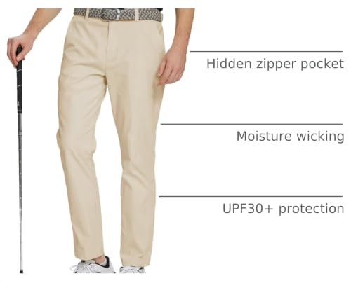 Image of M MAELREG Golf Pants Men Quick Dry - 30 inch /32 inch /34 inch Stretch Lightweight 5 Pockets Water-Resistant Casual Mens Dress Pants