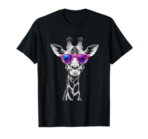 Motif girafe drôle - girafe avec lunettes T-Shirt