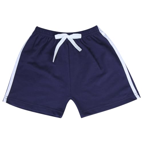 CUTeFiorino Pantalones cortos de algodón para bebé, pantalones cortos deportivos para niña, pantalones cortos para correr, atléticos, para colegio, para hombre, BU1, 7-8 años