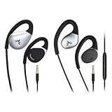 Avantree Resolve (Small & Large Sizes) – 2 Pack Wired Open-Ear Earbuds w/Inline Mic, Comfort Fit, Aware Listening, Over-Ear Hook Headphones for Office, Home, Outdoor Use, 3.5mm AUX