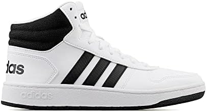 adidas Men's Hoops 2.0 MID Basketball Shoe, FTWR White Core Black, 11 | Image 1