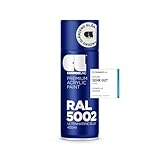 COSMOS LAC Acryllack ultramarin blau Sprühdose in vielen RAL Farbtönen - 400ml Spraydose perfekt für DIY, Upcycling und andere Lackierarbeiten geeignet (RAL 5002 - Ultramarinblau)
