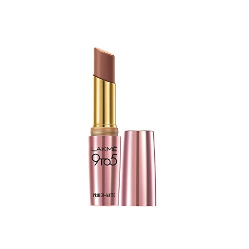 Image of Lakme 9 to 5 Primer + Matte Lip Stick, Matte Finish, 3.6ml Carton - MB1 Coffee Command