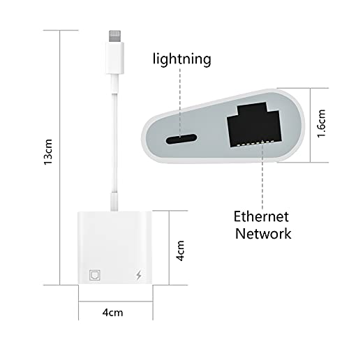 DESOFICON Lightning~イーサネット接続アダプター MFi認証 2イン1 RJ45 イーサネット LANネットワーク アダプター 充電ポート付き iPhone/iPad/iPod対応 の商品画像 7