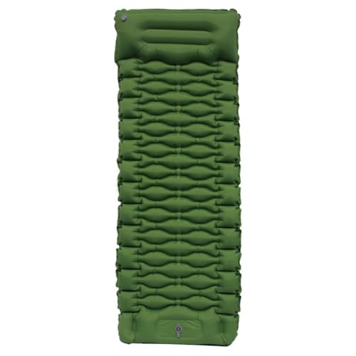 SHHUAOIL Tent Flooring,camping Bag,Waterproof Sleeping Mat with Foot Pump with Pillow for Outdoor Backpacking Hiking Portable Inflatable Mattress Camping(Green)