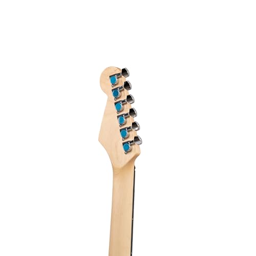 Image of STA 39-Inch Full-Size 6-String Electric Guitar for Beginners & Intermediate (Red) | SSS Single Coil Pickups | Basswood Body, Rosewood Neck & Fretboard | Standard Tremolo Bridge with Whammy Bar