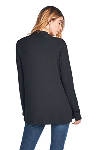 Women Casual Open Front Long Sleeve Lightweight Softest Viscose Made from Bamboo Cardigan2