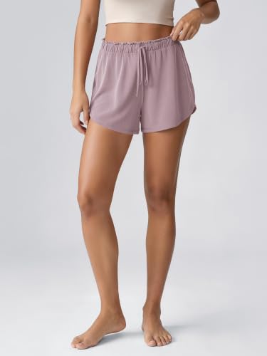 Image of ODODOS Modal Soft Lounge Shorts for Women Drawstring High Waist Casual Sleepwear Lightweight Cozy Pajama Bottom
