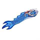 Photo Gallery manica a vento 70 cm a forma di drago, in tessuto ripstop, con cintura di misurazione, per giardino, cortile, patio, decorazione esterna (blu) Photo Gallery manica a vento 70 cm a forma di drago, in tessuto ripstop, con cintura di misurazione, per giardino, cortile, patio, decorazione esterna (blu)