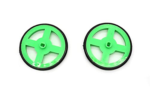 Image of Electronic Spices PACK OF 4 Plastic Project Wheels - Designed for Science and Engineering Car Projects (60mm x 6mm)