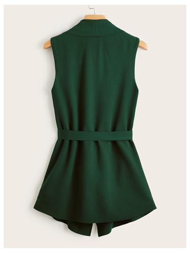 GORGLITTER Women's Tie Front Long Sweater Vests Cardigans Sleeveless Trendy Fall Business Casual Dressy Blazer Jackets2