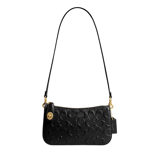 Coach Penn Shoulder Bag in Signature Leather, B4/Black