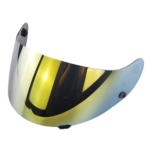 ERYUE CL-16 CL-17 CL-ST CL-SP CS-R1 CS-R2-Serie Integralhelmlinse – Zuverlässiges Windschutzvisier, Einfach zu Installierender Motorradhelm-Ersatz für Schutz vor Hellem Licht (Gold)