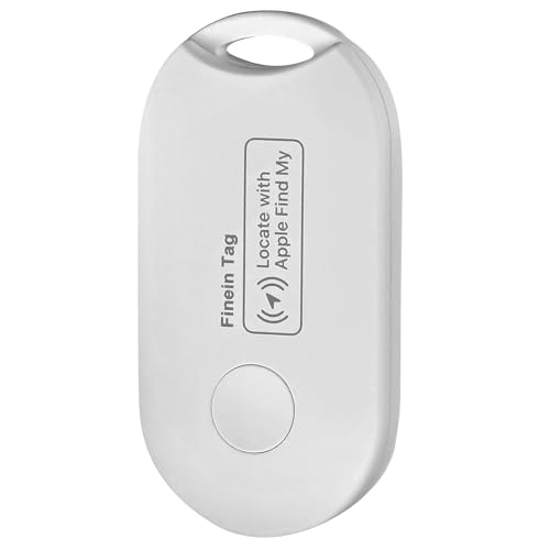 Finein Tag Smart Tracker - Localizzatore di Posizione Globale Compatibile con la Rete Apple Find My. Per Chiavi Portafogli Valigie Auto e Animali Domestici. Alternativa ad AirTag