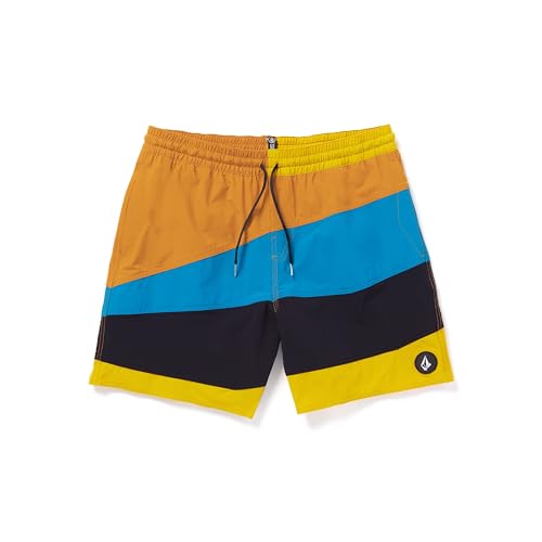 Volcom Men's Marine Time Trunks Boardshorts Lemon